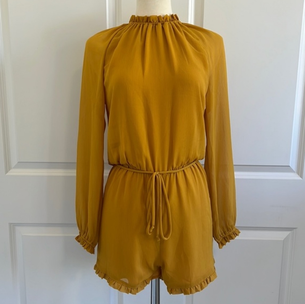 Wayf Marigold Long Sleeve Romper